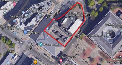 Hall Ings, Bradford, WYK - Vue aérienne  vue de carte