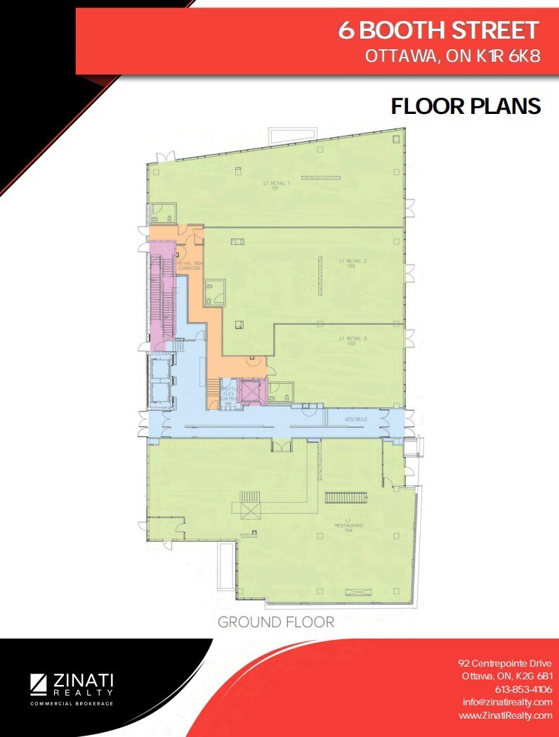 6 Booth St, Ottawa, ON à louer Plan d’étage– Image 1 sur 2