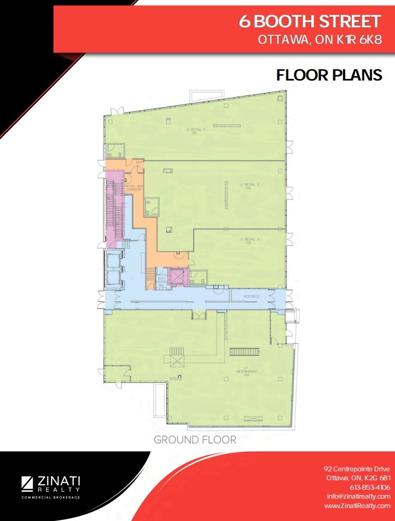 6 Booth St, Ottawa, ON à louer Plan d’étage– Image 1 sur 1