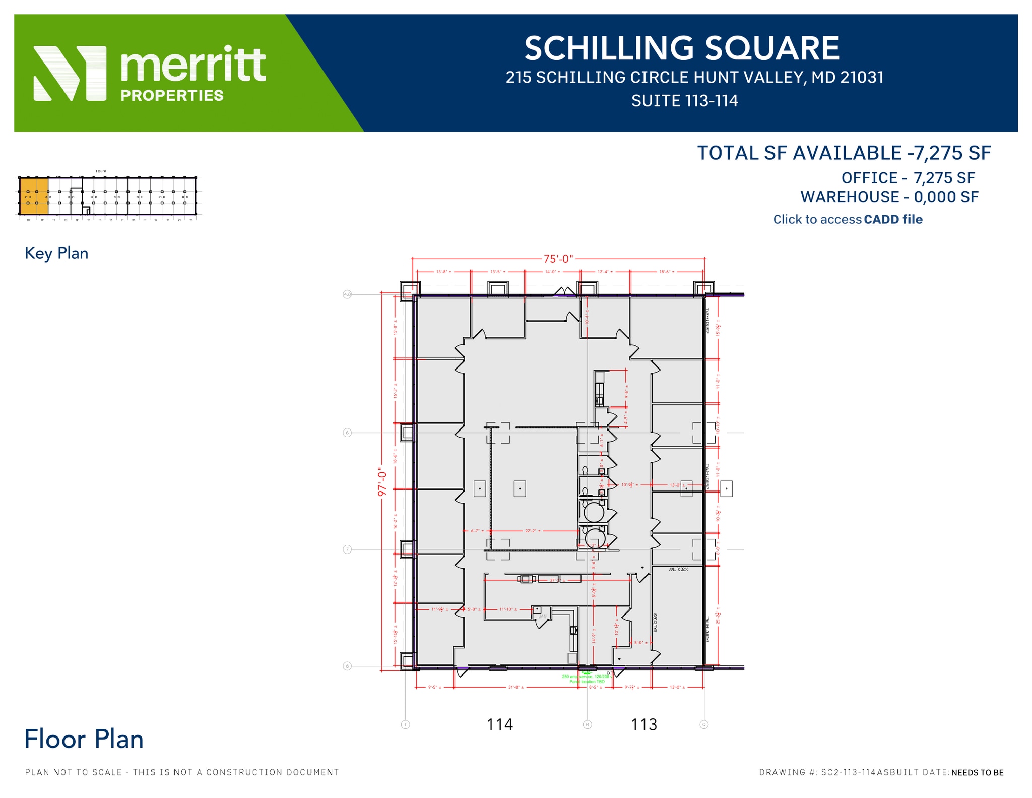 215 Schilling Cir, Hunt Valley, MD à louer Plan d’étage– Image 1 sur 1