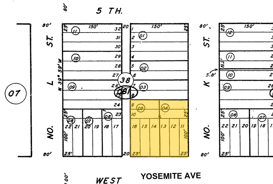 321 W Yosemite Ave, Madera, CA à vendre - Plan cadastral – Image 2 sur 4