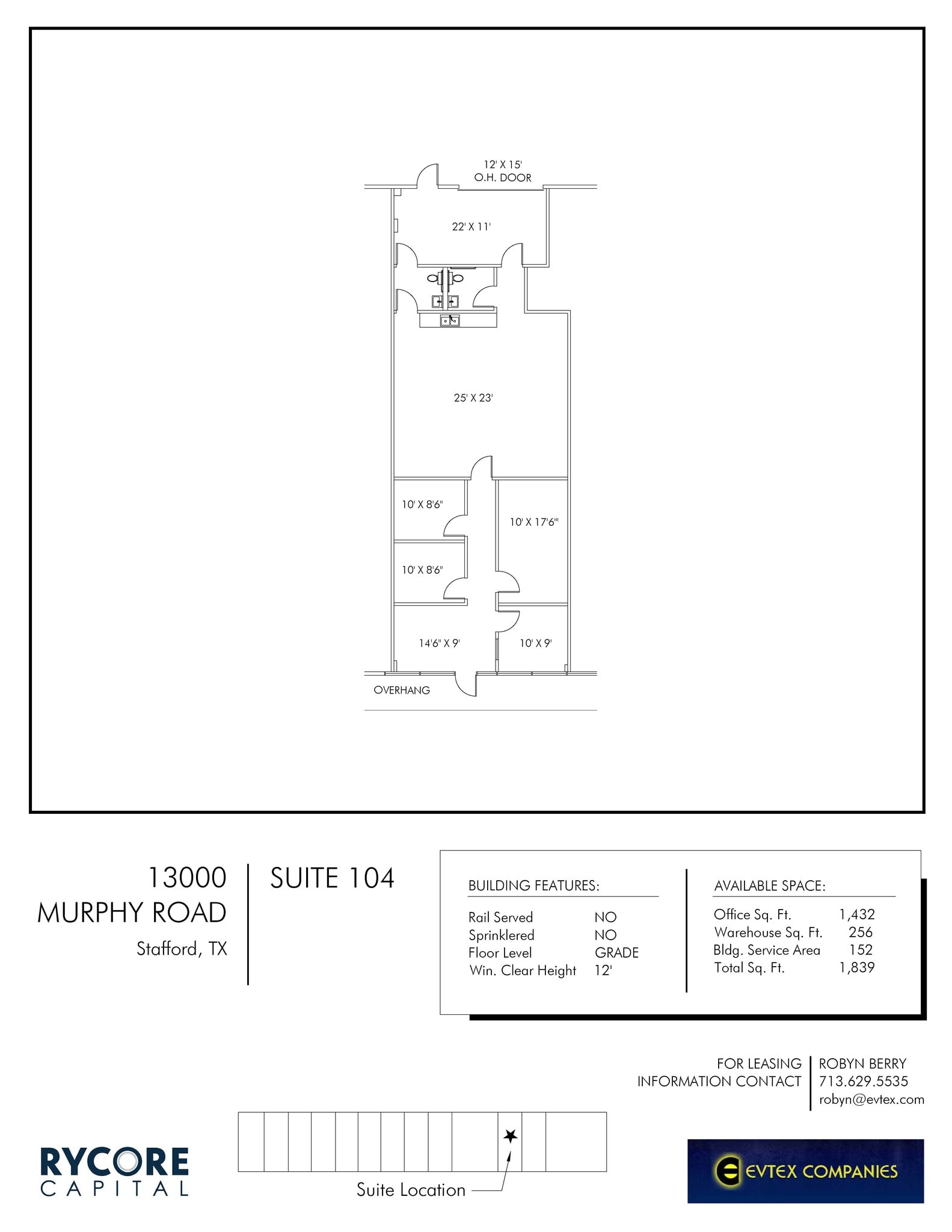 13000 Murphy Rd, Stafford, TX à louer Plan d’étage– Image 1 sur 1