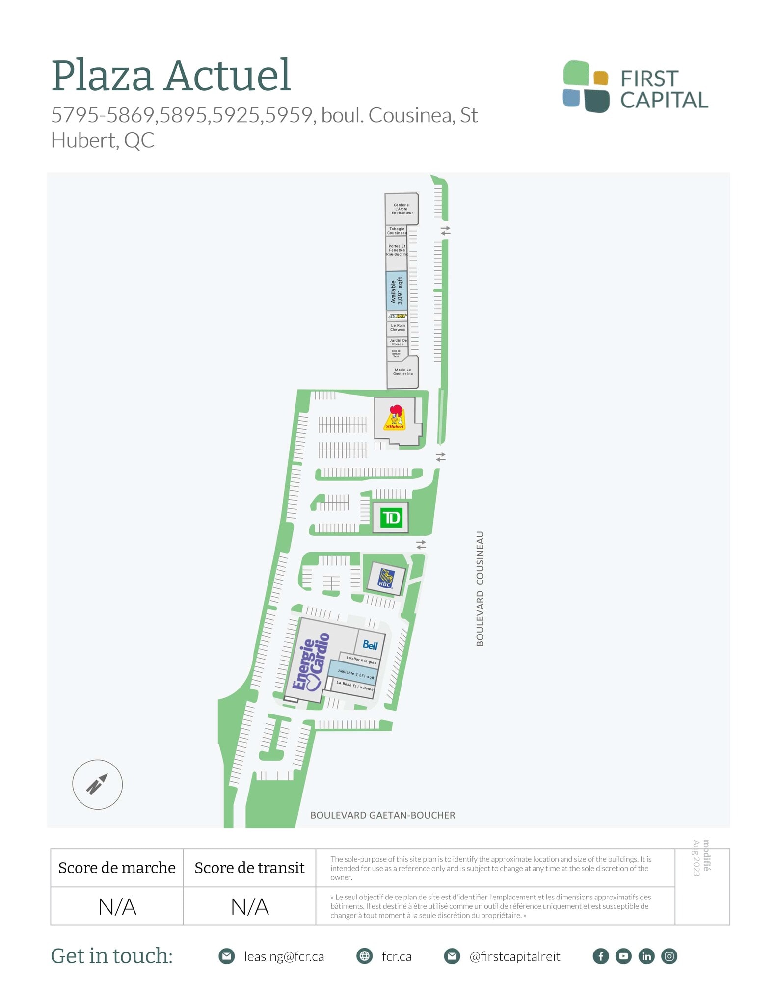 5839 Blvd Cousineau, Longueuil, QC à louer Plan de site– Image 1 sur 19