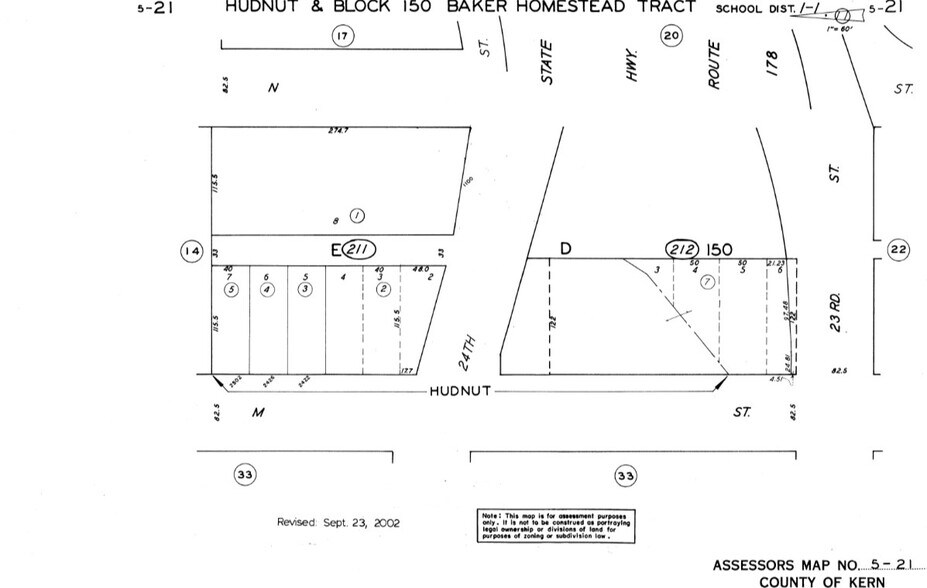 1130 24th St, Bakersfield, CA à louer - Plan cadastral – Image 2 sur 2