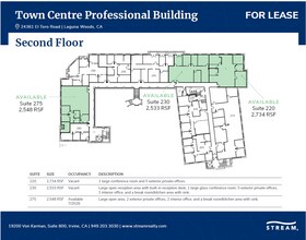 24361 El Toro Rd, Laguna Woods, CA à louer Plan d’étage– Image 1 sur 1