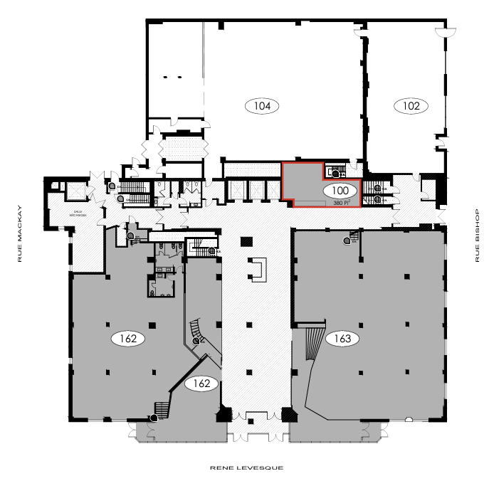 1425 Boul René-Lévesque O, Montréal, QC à louer Plan d’étage– Image 1 sur 1