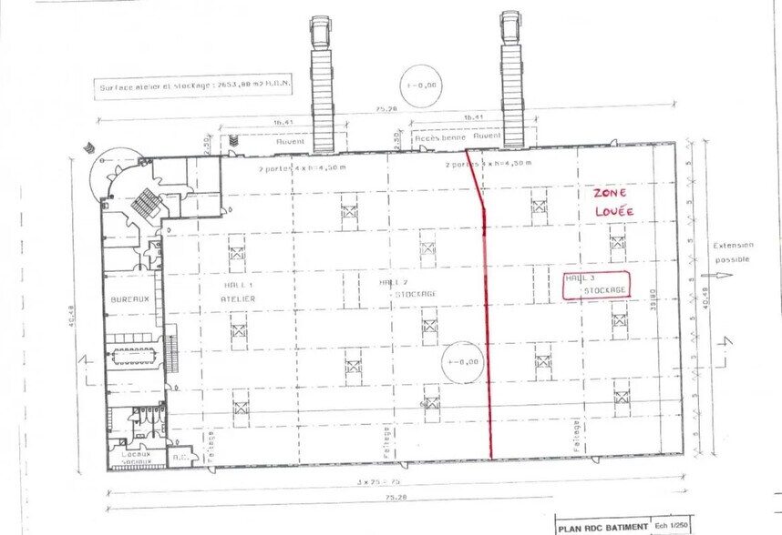 Local d’activités dans Genas à louer - Plan d’étage – Image 2 sur 2
