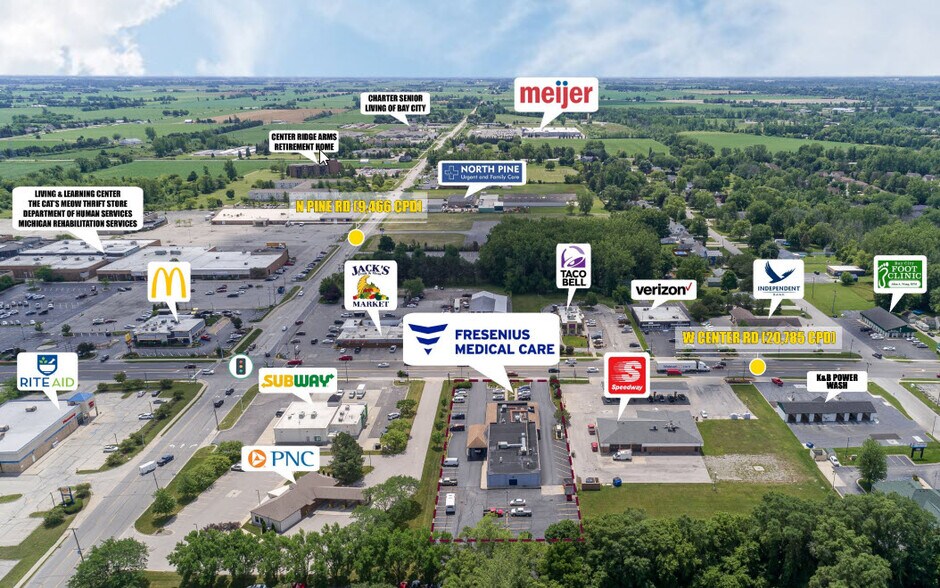 1536 W Center Rd, Essexville, MI à vendre - Aérien – Image 3 sur 16