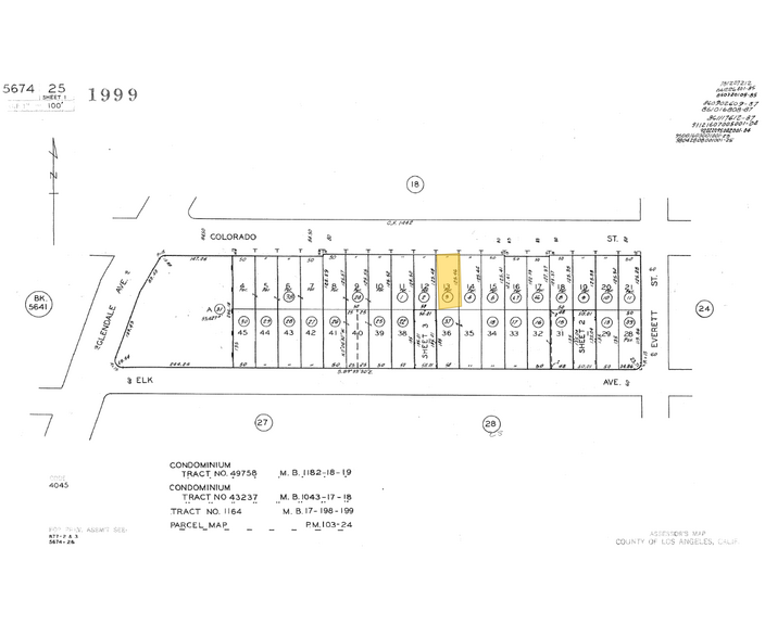 632 E Colorado St, Glendale, CA à vendre - Plan cadastral – Image 3 sur 3