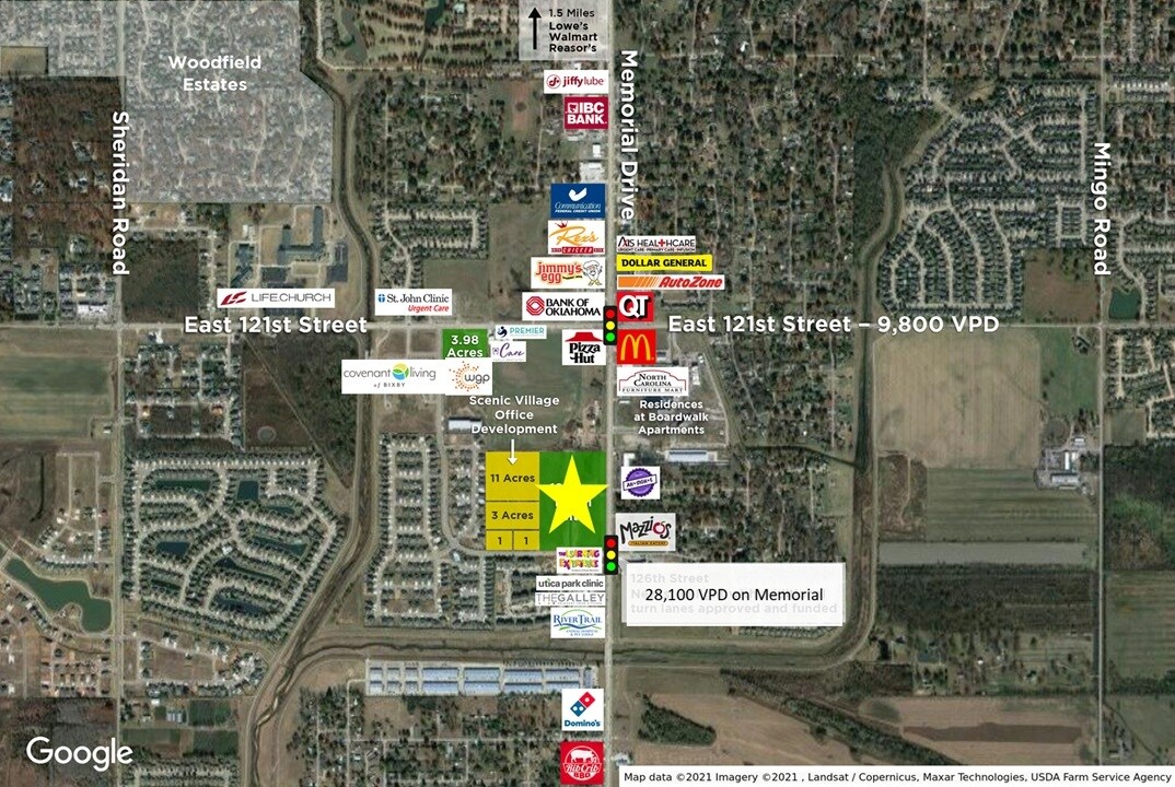 126th & Memorial Dr, Bixby, OK à vendre Aérien– Image 1 sur 5