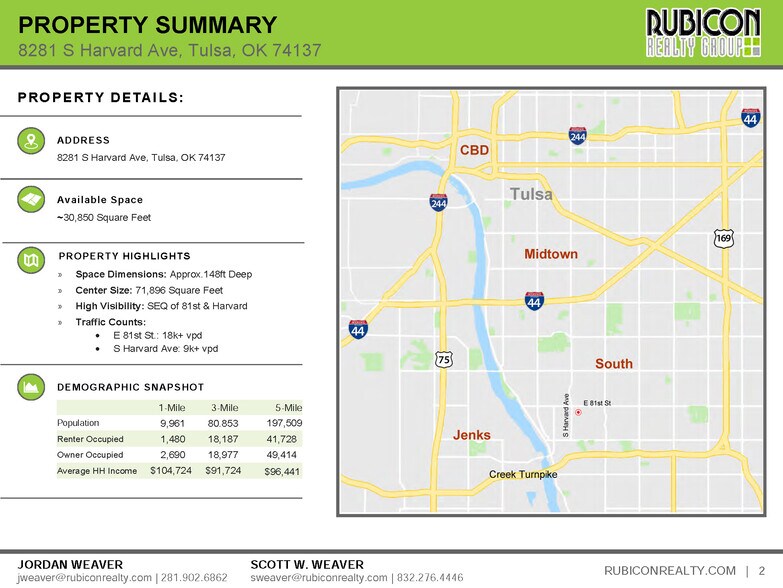 8285 S Harvard Ave, Tulsa, OK à louer - Photo de l’immeuble – Image 2 sur 5