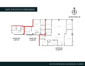 4221 Wilshire Blvd, Los Angeles, CA à louer Plan d’étage– Image 2 sur 2