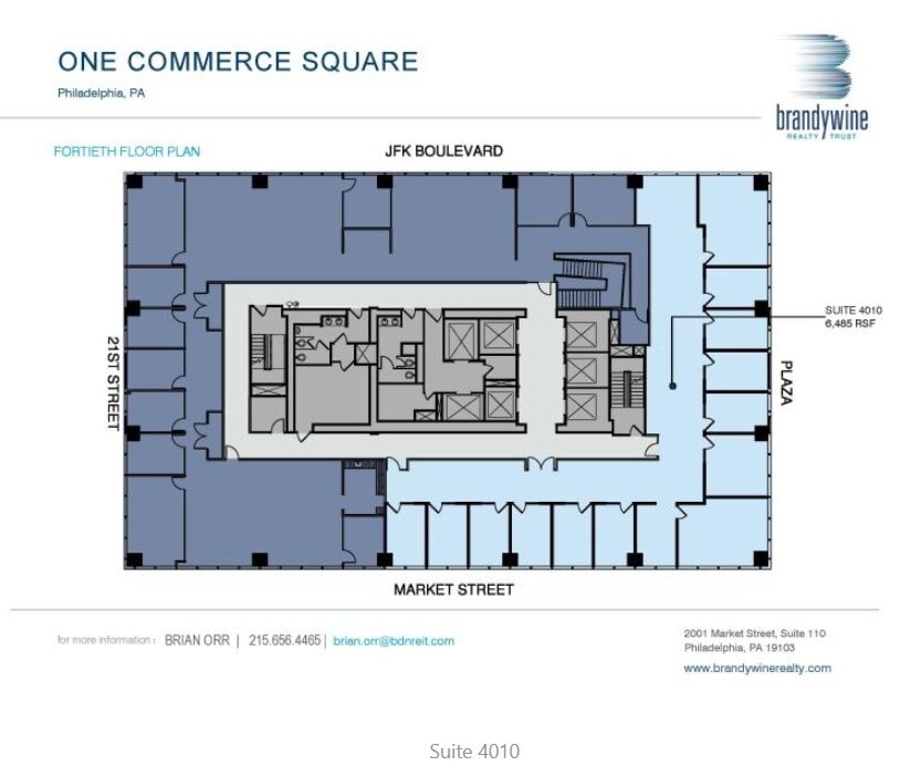 2001 Market St, Philadelphia, PA à louer Plan d’étage– Image 1 sur 1