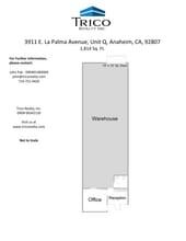 3911-3921 E La Palma Ave, Anaheim, CA à louer Plan d’étage– Image 1 sur 2