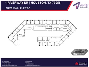 1 Riverway, Houston, TX à louer Plan d’étage– Image 1 sur 1