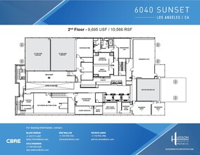 6040 W Sunset Blvd, Los Angeles, CA à louer Plan d’étage– Image 1 sur 2