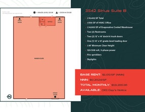 3542 Sirius Ave, Las Vegas, NV à louer Plan d’étage– Image 1 sur 1
