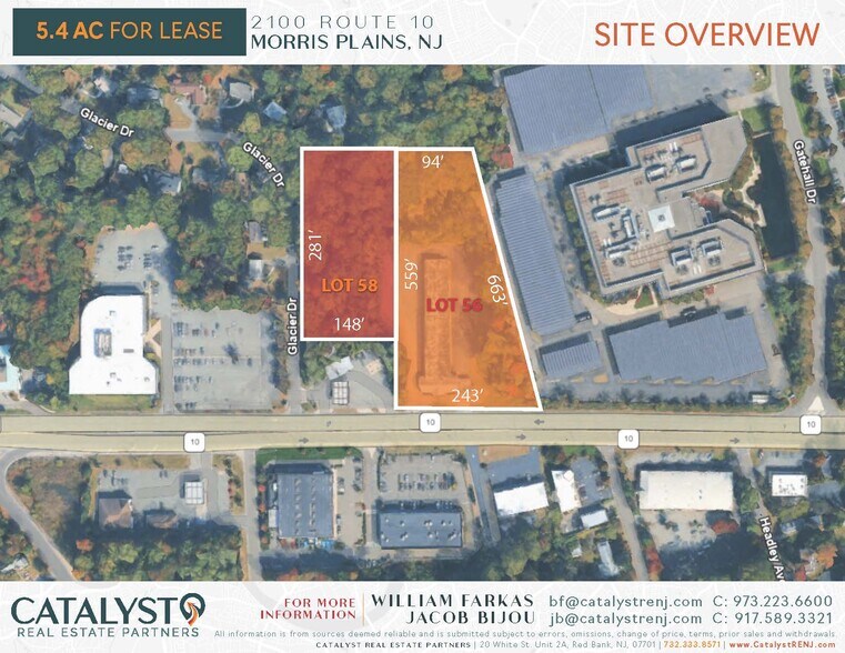 2100 NJ-10, Morris Plains, NJ à louer - Plan de site – Image 3 sur 4