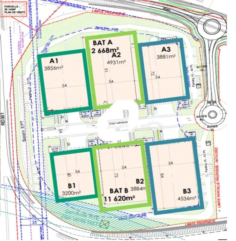 Industriel/Logistique dans Persan à louer Plan de site– Image 1 sur 2