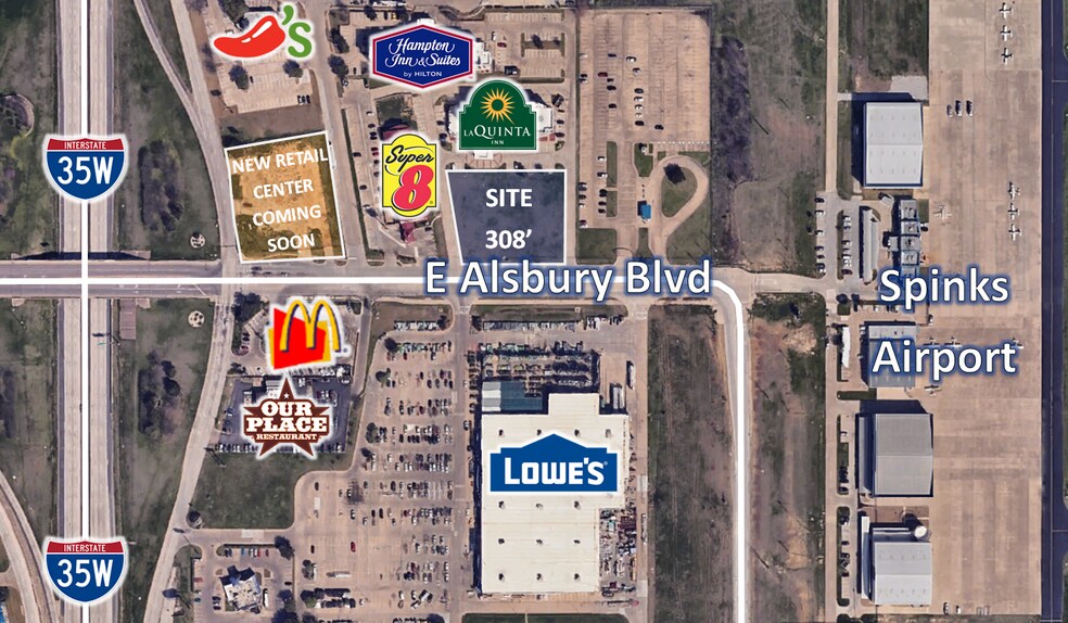 253 Alsbury Blvd, Burleson, TX à vendre - Aérien – Image 2 sur 3