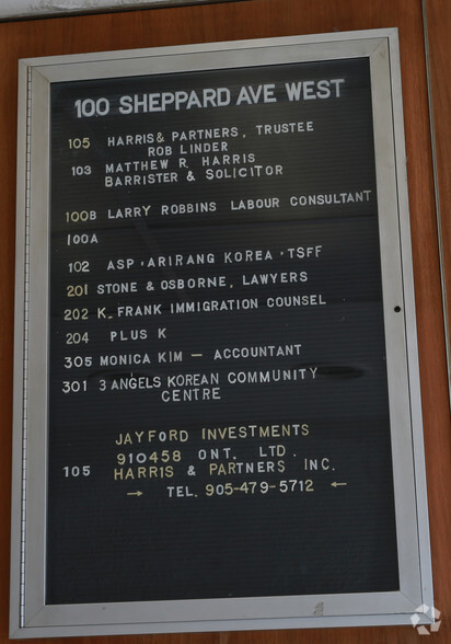 100 Sheppard Ave W, Toronto, ON à louer - Photo de l’immeuble – Image 3 sur 6