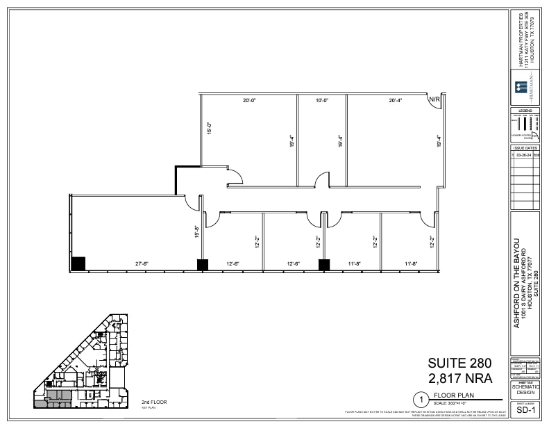 1001 S Dairy Ashford Rd, Houston, TX à louer Plan d’étage– Image 1 sur 1