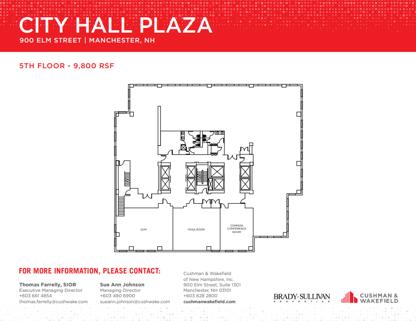 900 Elm St, Manchester, NH à louer Plan d’étage– Image 1 sur 1