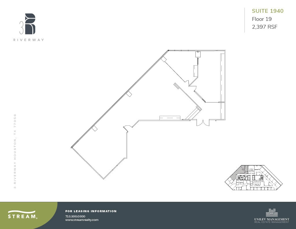 3 Riverway, Houston, TX à louer Plan d’étage– Image 1 sur 1