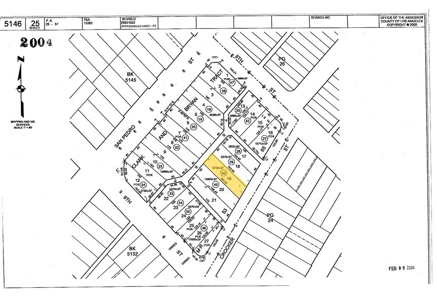 825 S Crocker St, Los Angeles, CA à vendre - Plan cadastral – Image 2 sur 6