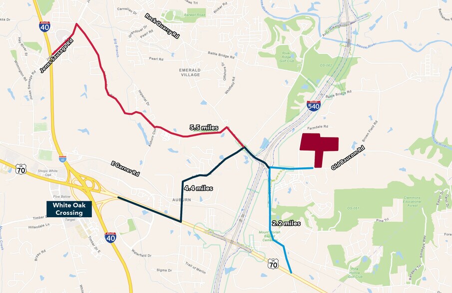 Old Baucom Rd, Raleigh, NC à vendre - Aérien – Image 3 sur 3