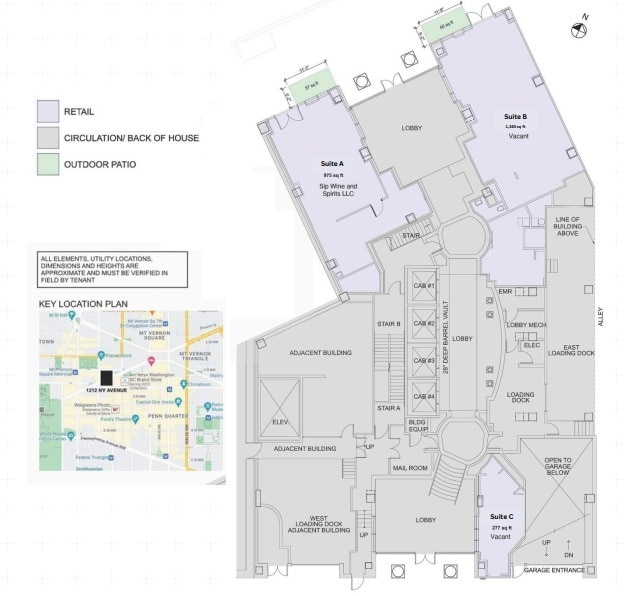 1212 New York Ave NW, Washington, DC à louer Plan d’étage– Image 1 sur 1