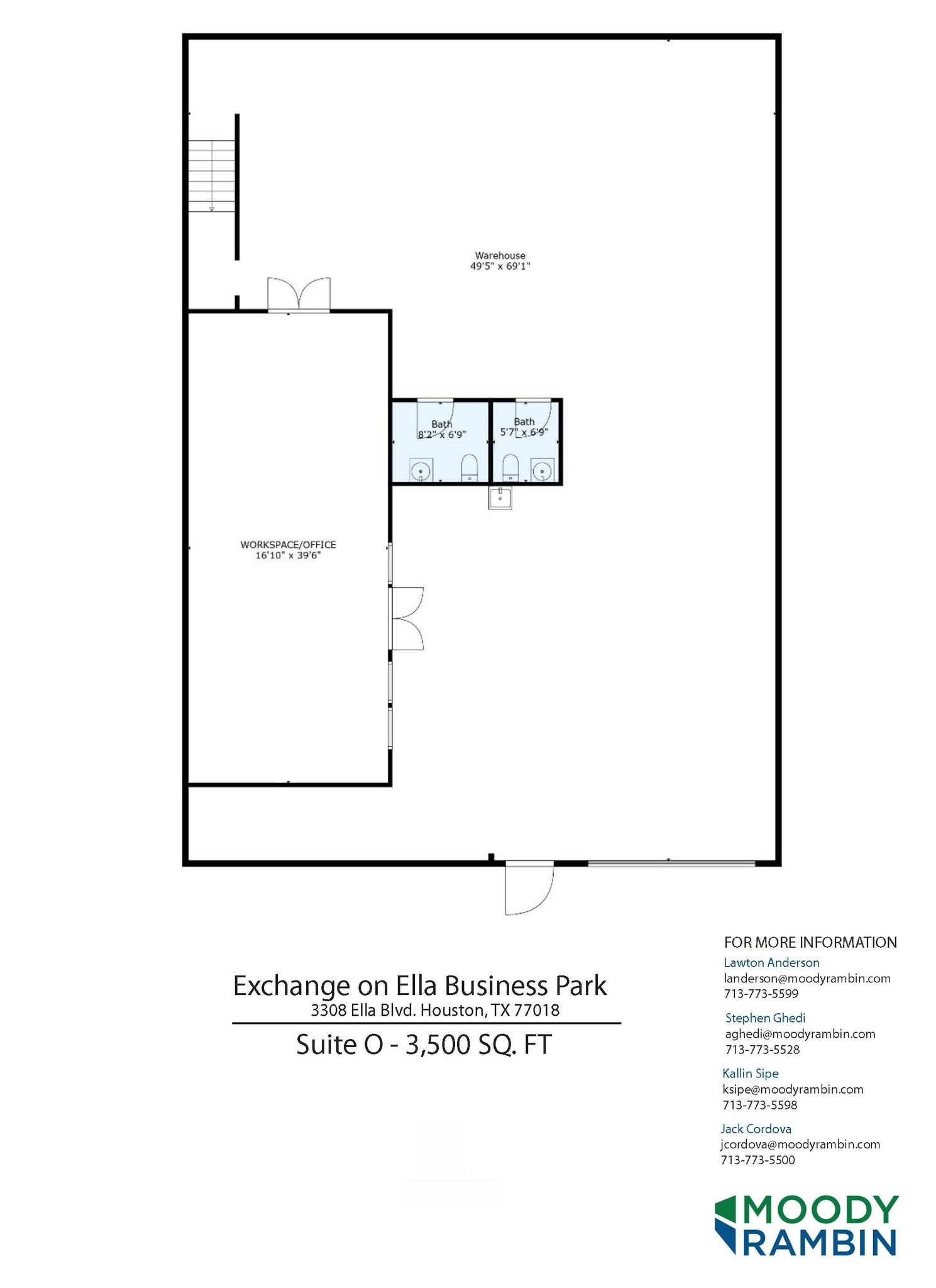 3306 Ella Blvd, Houston, TX à louer Plan d’étage– Image 1 sur 1