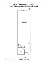 4014 E Broadway Rd, Phoenix, AZ à louer Plan d’étage– Image 1 sur 1