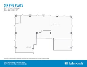 1 PPG Pl, Pittsburgh, PA à louer Plan de site– Image 1 sur 1