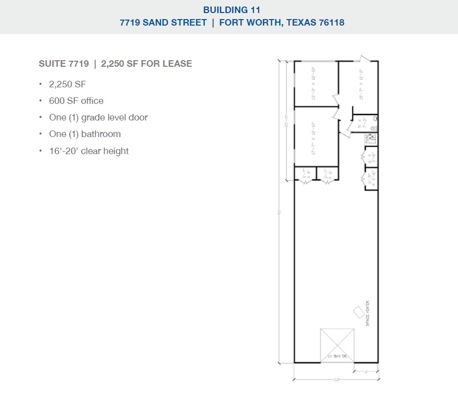 2501-2519 Gravel Dr, Fort Worth, TX à louer Plan d’étage– Image 1 sur 1