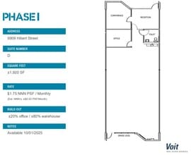 9909 Hibert St, San Diego, CA à louer Plan d’étage– Image 1 sur 1
