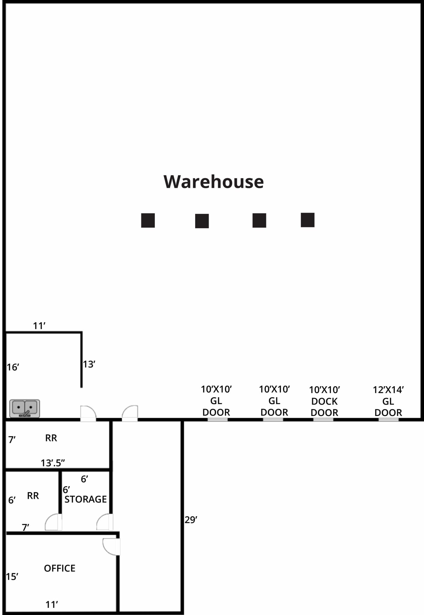 4201 Armour Ave, Bakersfield, CA à louer Plan d’étage– Image 1 sur 1