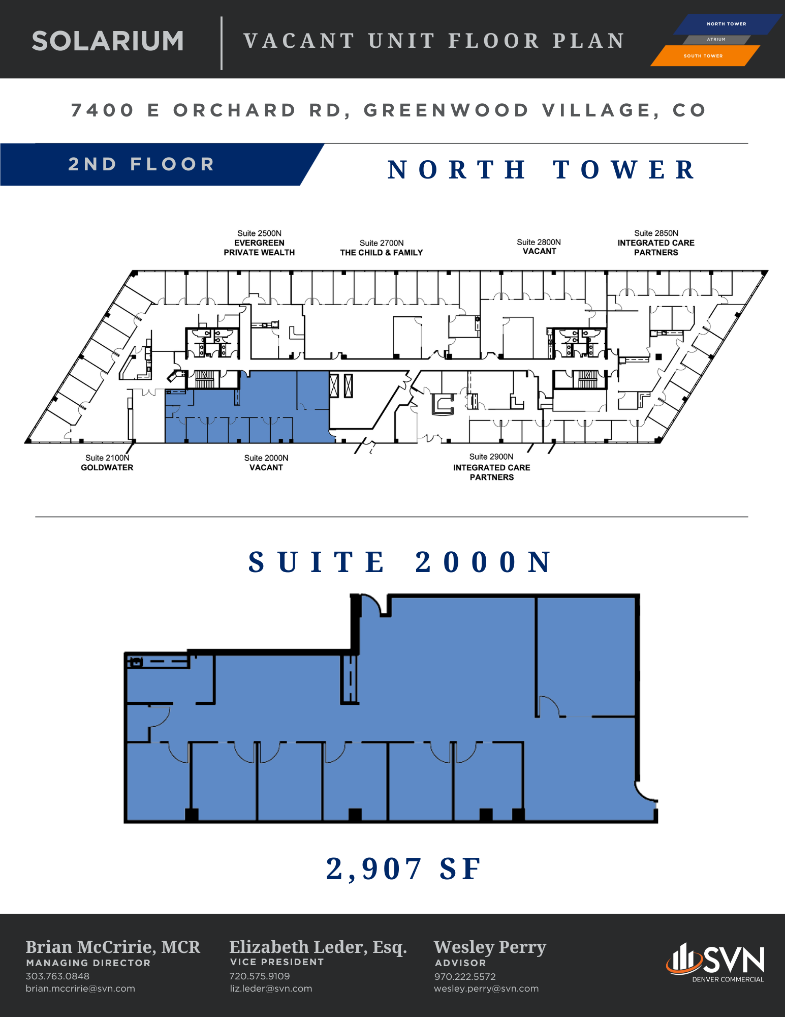 7400 E Orchard Rd, Greenwood Village, CO à louer Plan d’étage– Image 1 sur 1