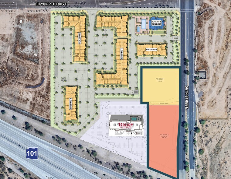 NWC 56th Street & 101 Freeway loop, Phoenix, AZ à vendre - Photo de l’immeuble – Image 3 sur 5