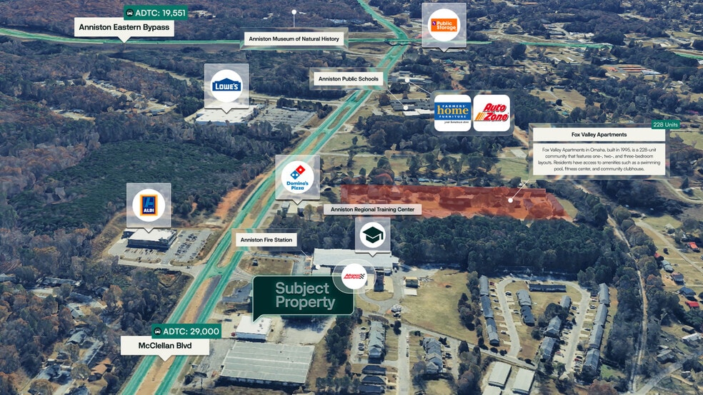 5420 N Mcclellan Blvd, Anniston, AL à vendre - Aérien – Image 2 sur 2