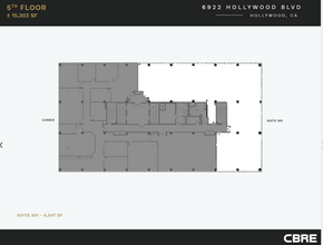 6922 Hollywood Blvd, Los Angeles, CA à louer Plan d’étage– Image 1 sur 1