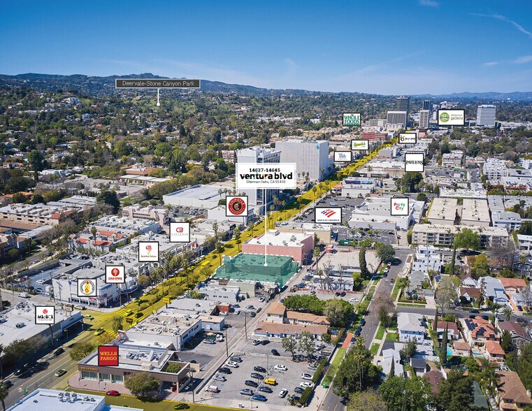 14637-14645 Ventura Blvd, Sherman Oaks, CA à vendre - Aérien – Image 3 sur 7