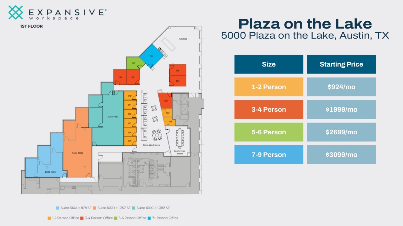 5000 Plaza On The Lake Dr, Austin, TX à louer Plan d’étage– Image 1 sur 6