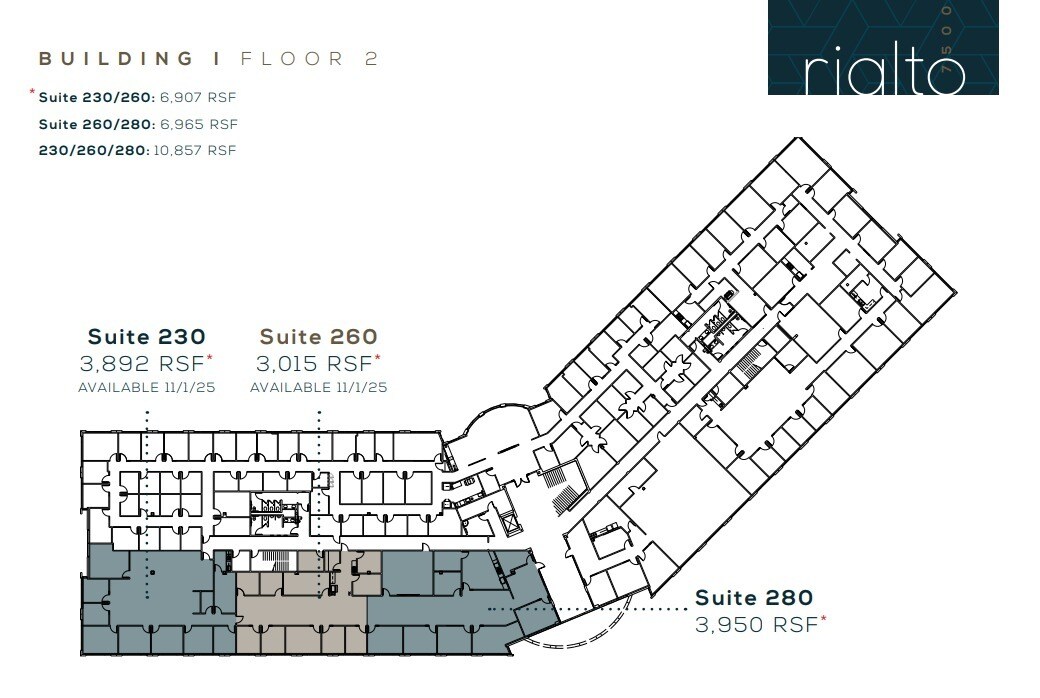 7500 Rialto Blvd, Austin, TX à louer Plan d’étage– Image 1 sur 1