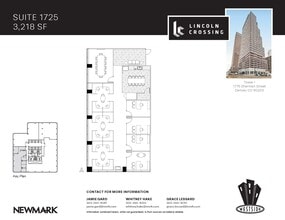 1775 Sherman St, Denver, CO à louer Plan d’étage– Image 1 sur 1