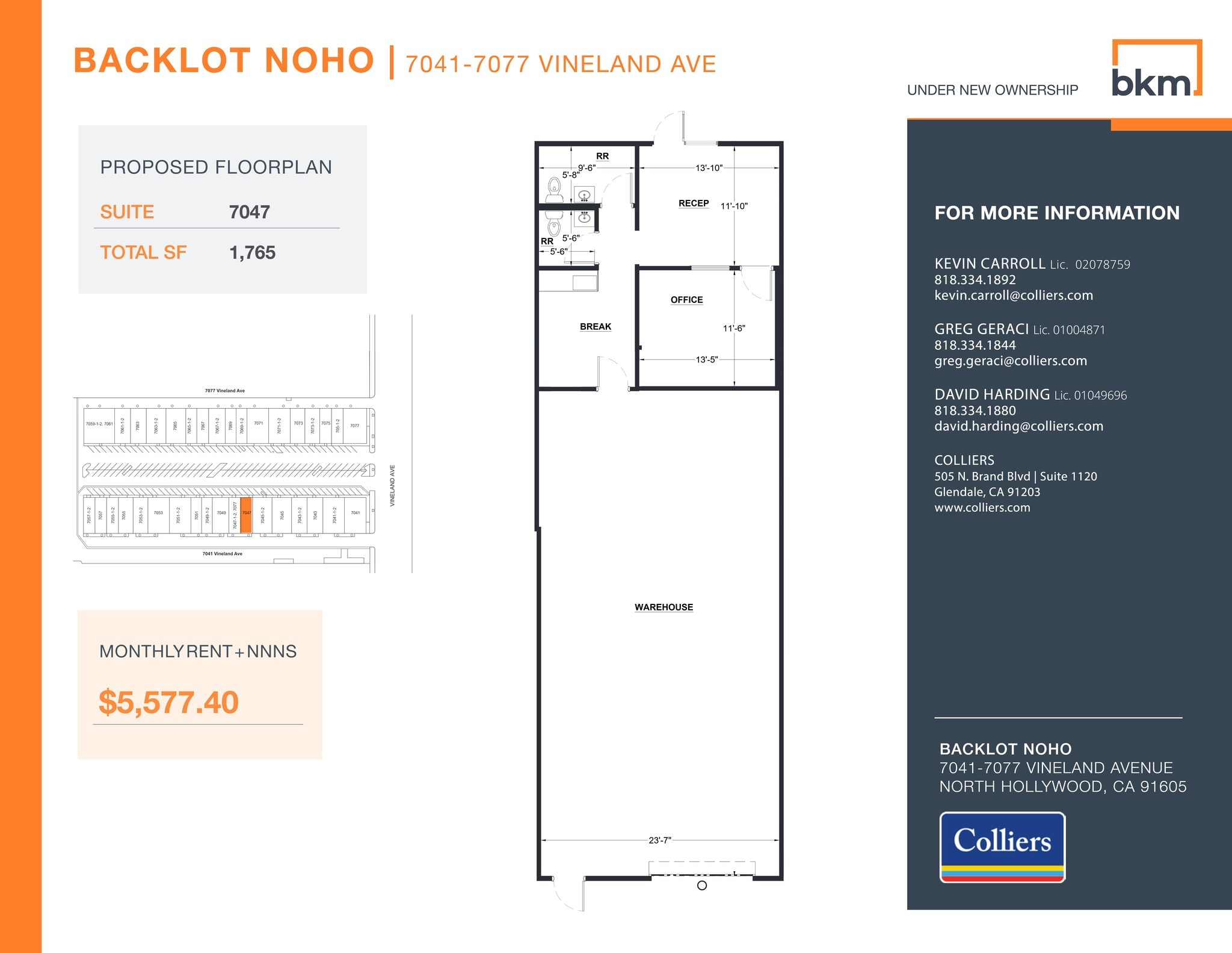 7059-7077 1/2 Vineland Ave, North Hollywood, CA à louer Plan de site– Image 1 sur 1