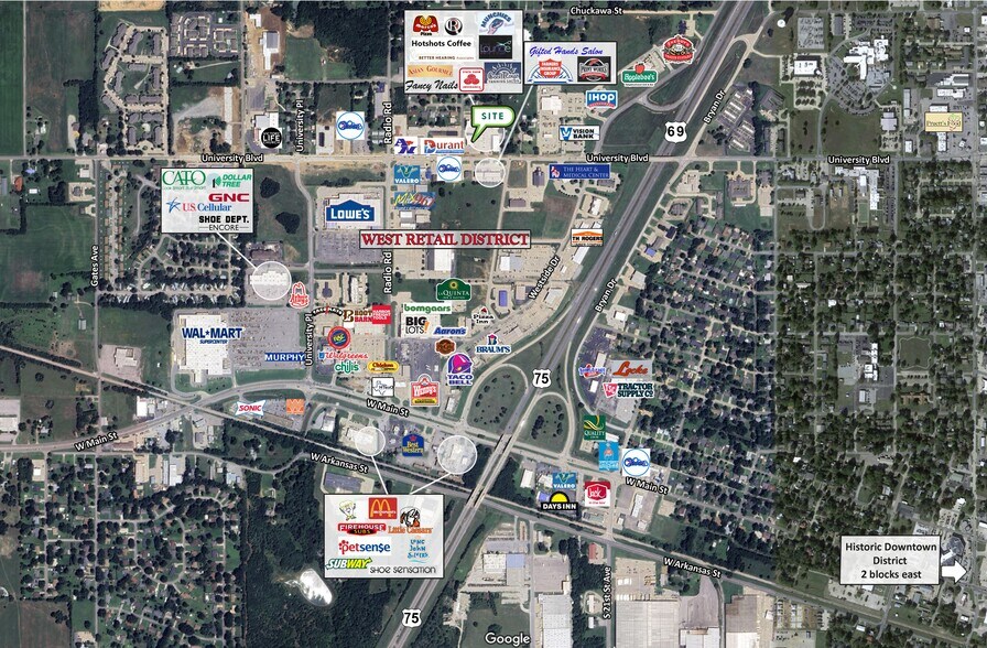 2832 W University Blvd, Durant, OK à louer - Aérien – Image 2 sur 2