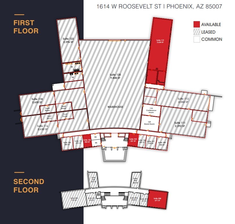 1614 W Roosevelt St, Phoenix, AZ à louer Plan d’étage– Image 1 sur 1