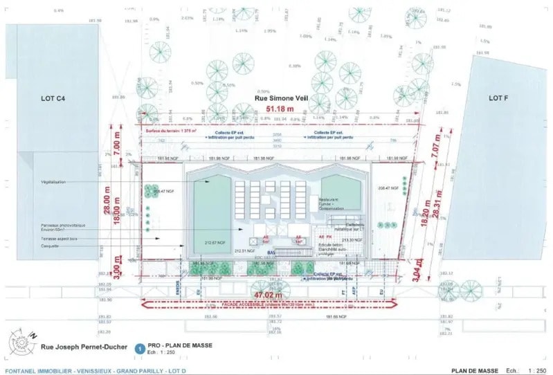 42 Rue Simone Veil, Vénissieux à louer - Plan de site – Image 2 sur 9