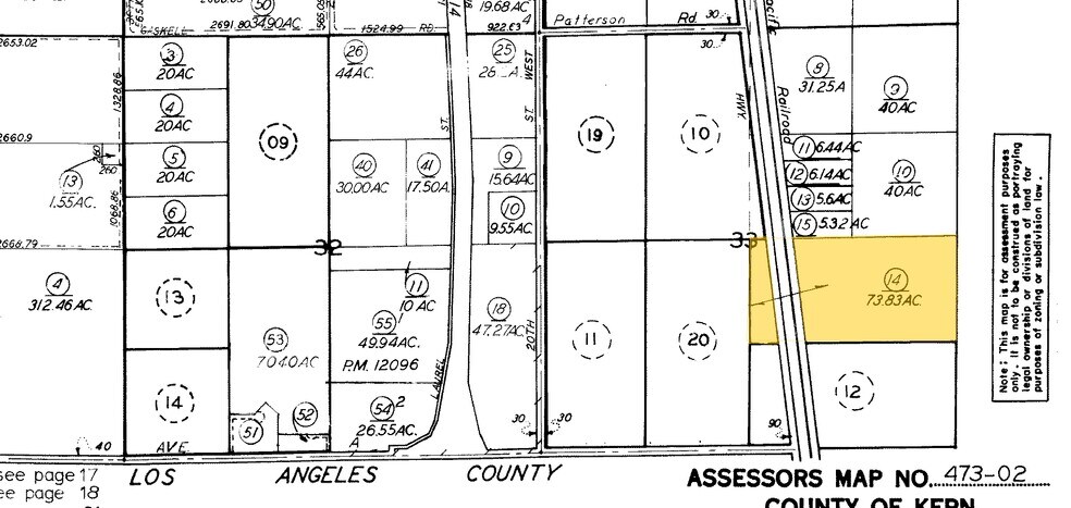 Sierra -1 @ W Avenue A, Rosamond, CA à vendre - Plan cadastral – Image 3 sur 3